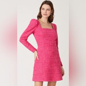 Shoshanna Kris Magenta Tweed Mini Dress Size 4 NWT